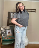 The Lindsey Ruffle Sleeve Top-Tops & Tees-Deadwood South Boutique & Company LLC-Deadwood South Boutique, Women's Fashion Boutique in Henderson, TX