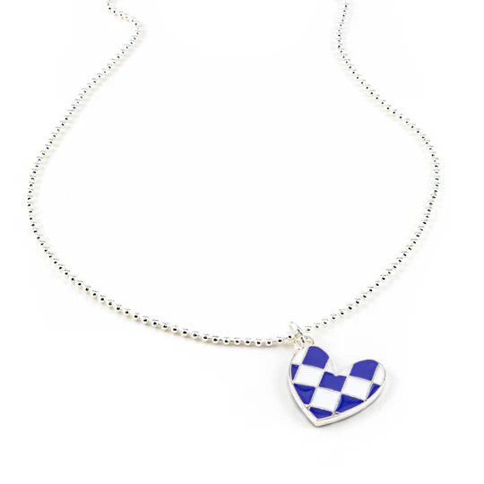 Erimish Checkered Heart Necklace-Jewelry-Deadwood South Boutique & Company LLC-Deadwood South Boutique, Women's Fashion Boutique in Henderson, TX