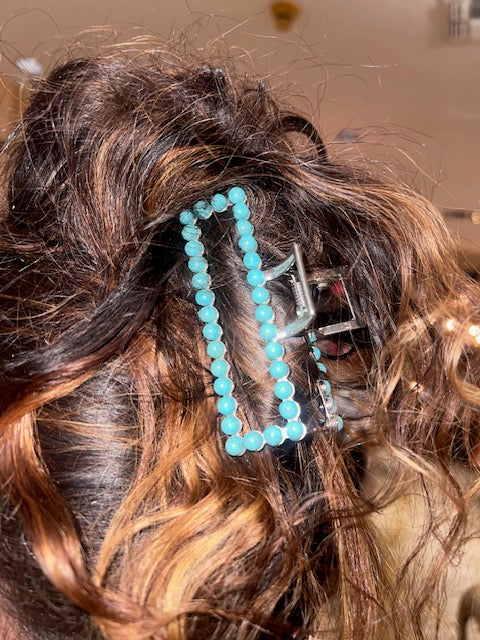 Turquoise Stone Hair Clip-Accessories-Deadwood South Boutique & Company LLC-Deadwood South Boutique, Women's Fashion Boutique in Henderson, TX