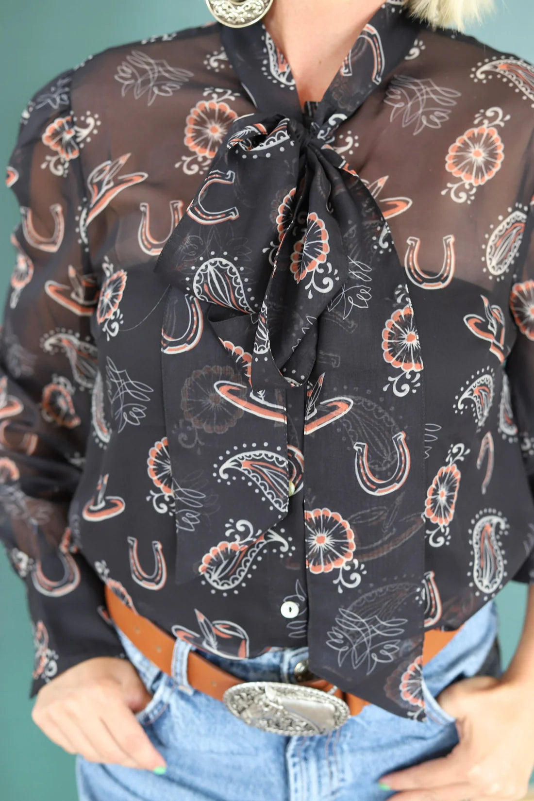 Feather in Your Hat Chiffon Top-Top & Tees-Deadwood South Boutique & Company LLC-Deadwood South Boutique, Women's Fashion Boutique in Henderson, TX