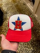 H Town Trucker Cap-Head Gear-Deadwood South Boutique & Company LLC-Deadwood South Boutique, Women's Fashion Boutique in Henderson, TX