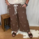 Umgee Ribbon Embroidered Pants-bottoms-Deadwood South Boutique & Company LLC-Deadwood South Boutique, Women's Fashion Boutique in Henderson, TX