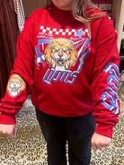 Lions Crewneck Sweatshirt-Tops & Tees-Deadwood South Boutique & Company LLC-Deadwood South Boutique, Women's Fashion Boutique in Henderson, TX