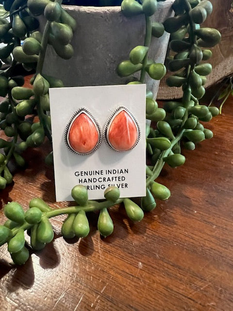 Spiny Teardrop Post Earrings-Spiny Oyster Earrings-Deadwood South Boutique & Company LLC-Deadwood South Boutique, Women's Fashion Boutique in Henderson, TX