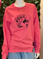 Ace High Embroidered Crewneck Sweatshirt-Graphic Sweatshirt-Deadwood South Boutique & Company LLC-Deadwood South Boutique, Women's Fashion Boutique in Henderson, TX