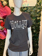 Howdy Bow Embroidered Tee-Graphic Tee-Deadwood South Boutique & Company LLC-Deadwood South Boutique, Women's Fashion Boutique in Henderson, TX