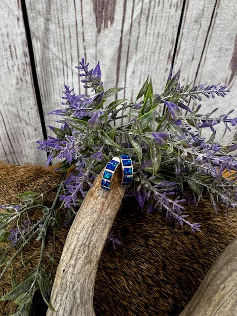 Lapis Hoop Inlay Earrings- Authentic-Earrings-Deadwood South Boutique & Company-Deadwood South Boutique, Women's Fashion Boutique in Henderson, TX