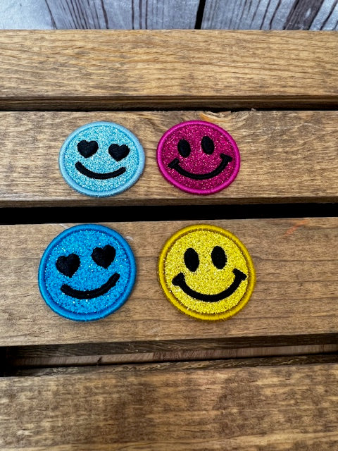 Glitter Smiley Patch-Patches-Deadwood South Boutique & Company-Deadwood South Boutique, Women's Fashion Boutique in Henderson, TX