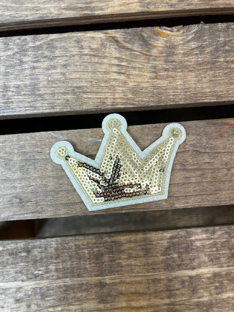 Gold Sequin Crown Patch-Accessories-Deadwood South Boutique & Company-Deadwood South Boutique, Women's Fashion Boutique in Henderson, TX