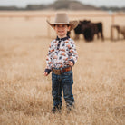 Shea Baby Desert Sky Long Sleeve Polo-Long Sleeves-Deadwood South Boutique & Company-Deadwood South Boutique, Women's Fashion Boutique in Henderson, TX