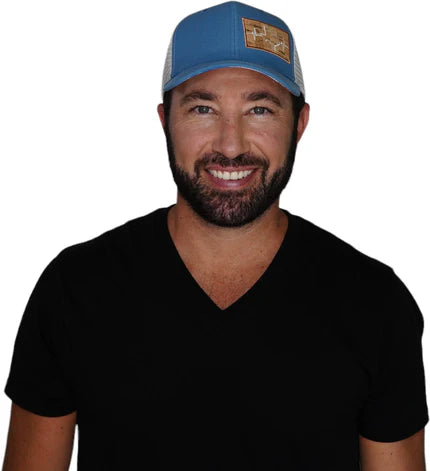 The Heartbeat Brand Texas Six Panel Light Blue/Gray Cap-Men's-Deadwood South Boutique & Company LLC-Deadwood South Boutique, Women's Fashion Boutique in Henderson, TX