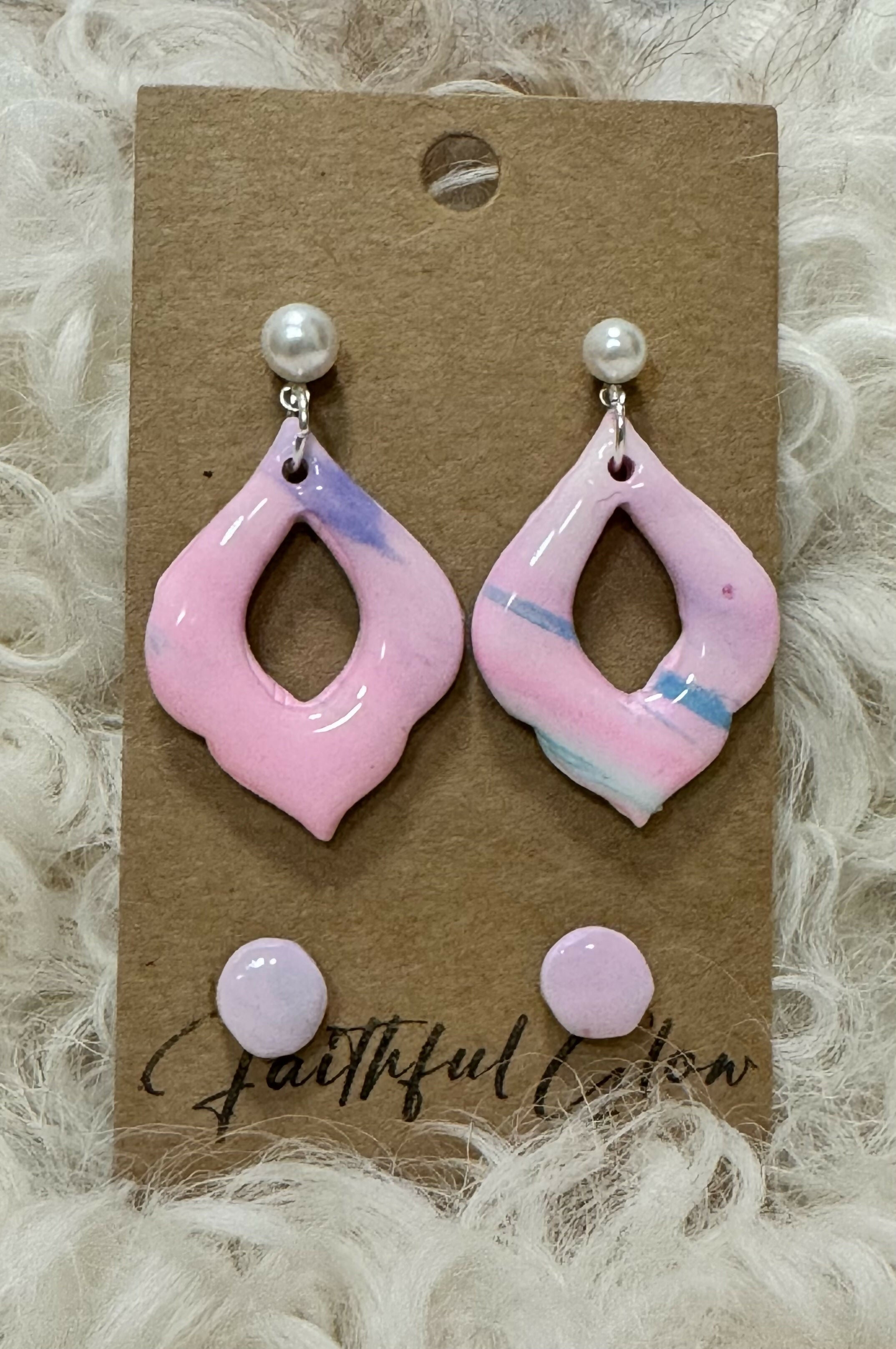 Cotton Candy Pearl-Earrings-Faithful Glow-Deadwood South Boutique, Women's Fashion Boutique in Henderson, TX