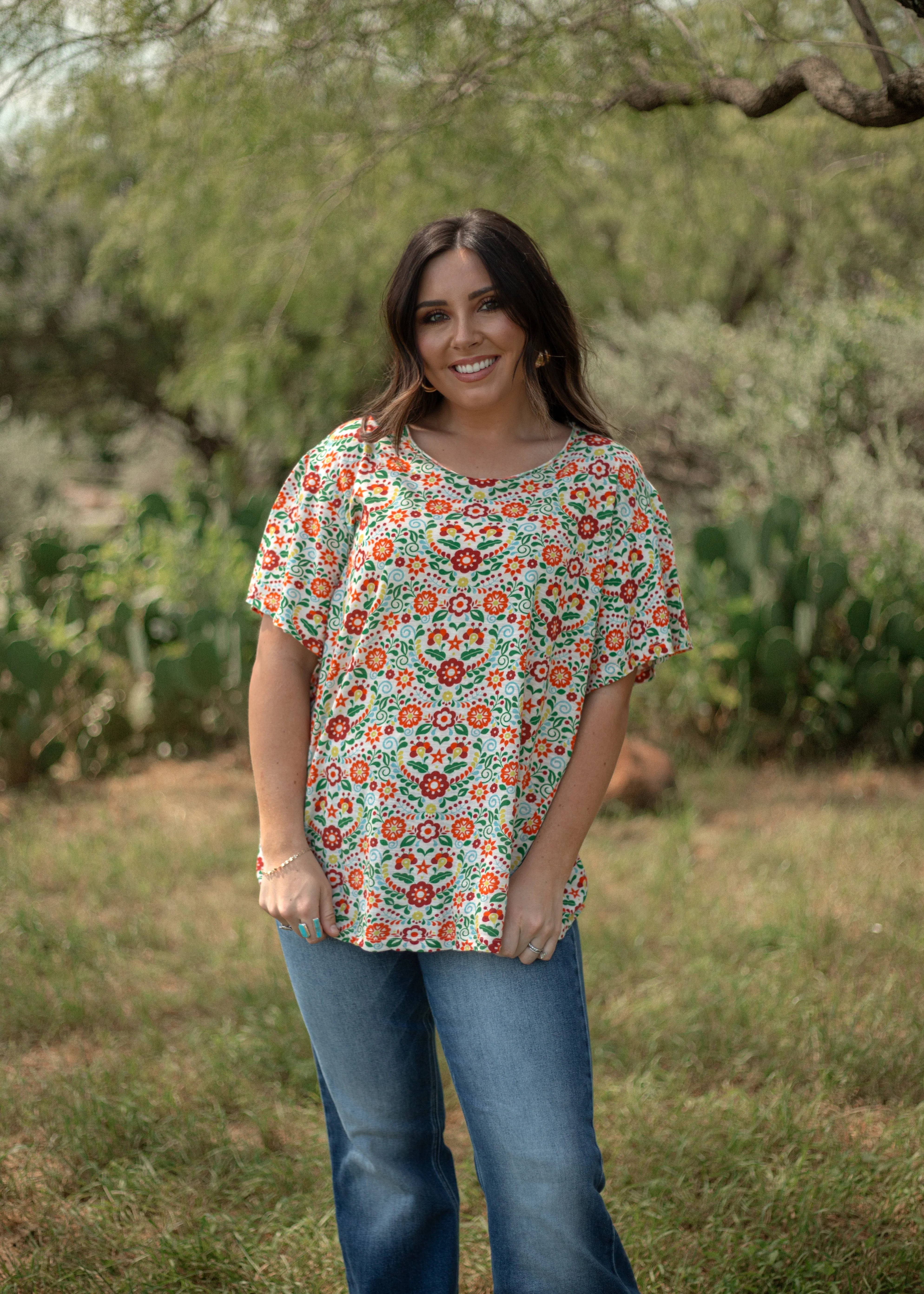 Fall Fiesta Basic Tee-Tops & Tees-Deadwood South Boutique & Company LLC-Deadwood South Boutique, Women's Fashion Boutique in Henderson, TX