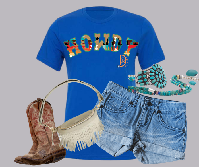 Southwest Howdy Graphic Tee-Graphic Tee's-Deadwood South Boutique & Company-Deadwood South Boutique, Women's Fashion Boutique in Henderson, TX