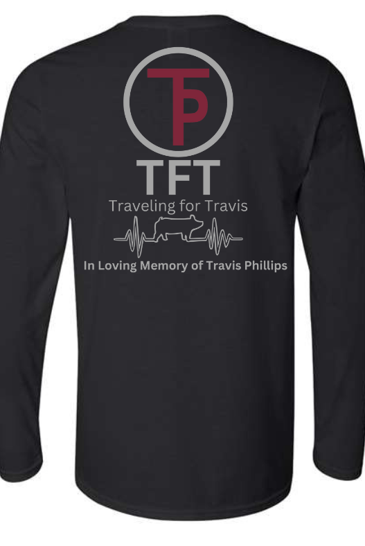 Travis Phillips Memorial Graphic Long Sleeve-Graphic Tees-Deadwood South Boutique & Company-Deadwood South Boutique, Women's Fashion Boutique in Henderson, TX