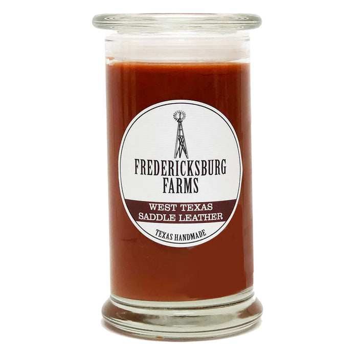 Fredericksburg Farms West Texas Saddle Leather 16oz Candle-Home Decor & Gifts-Deadwood South Boutique & Company-Deadwood South Boutique, Women's Fashion Boutique in Henderson, TX