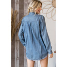 Delilah Denim Button Down Top-Denim Top-Deadwood South Boutique & Company LLC-Deadwood South Boutique, Women's Fashion Boutique in Henderson, TX