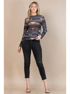 Western Tribal Mock Neck Long Sleeve-Long Sleeves-Deadwood South Boutique & Company-Deadwood South Boutique, Women's Fashion Boutique in Henderson, TX