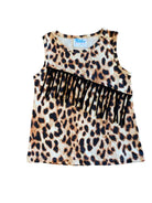 Shea Baby Leopard Sueded Fringe Onesie or Shirt-Onesies-Deadwood South Boutique & Company-Deadwood South Boutique, Women's Fashion Boutique in Henderson, TX