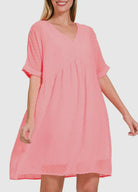 Abby Coral Swiss Babydoll Dress - Deadwood South Boutique & Company LLC