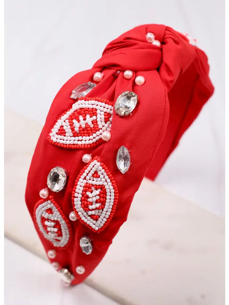 Red Football Headband