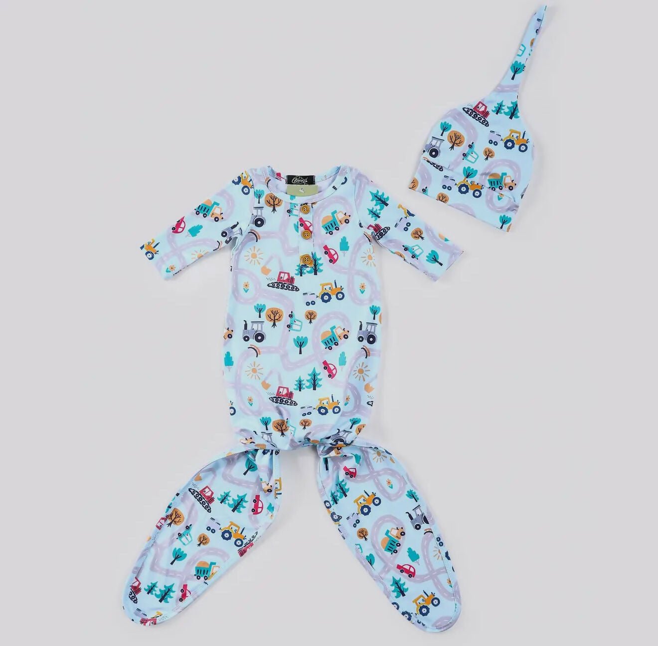 Around Town Knotted Gown w/cap - Deadwood South Boutique & Company LLC