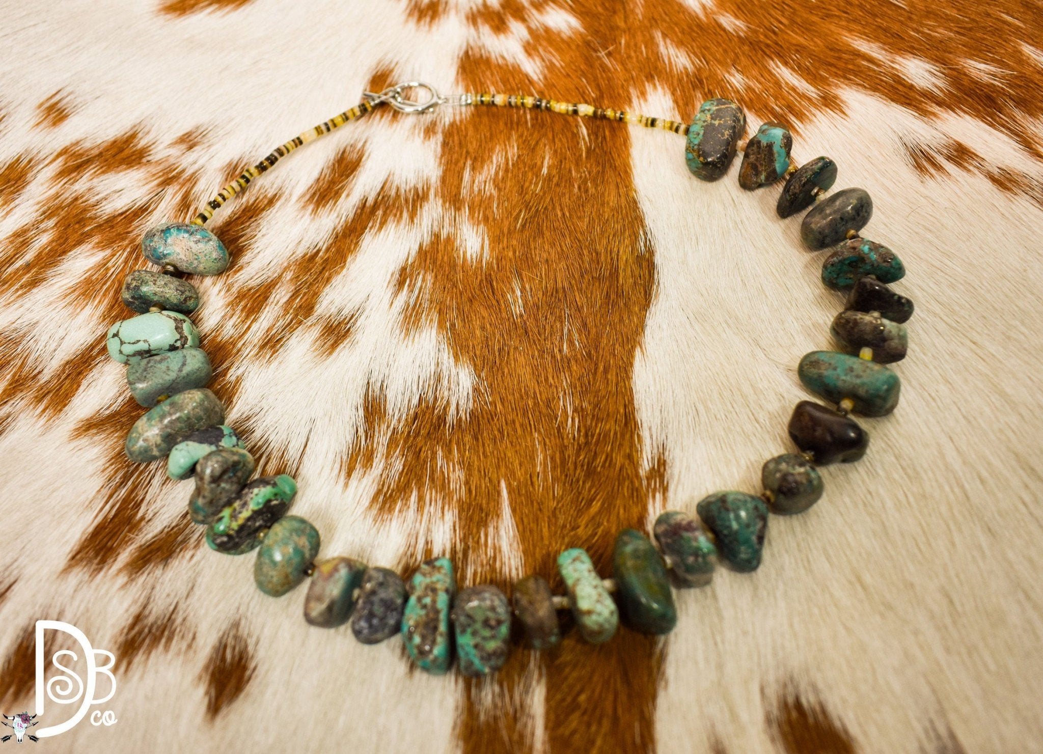 Authentic Turquoise Nugget & Shell Necklace - Deadwood South Boutique & Company LLC