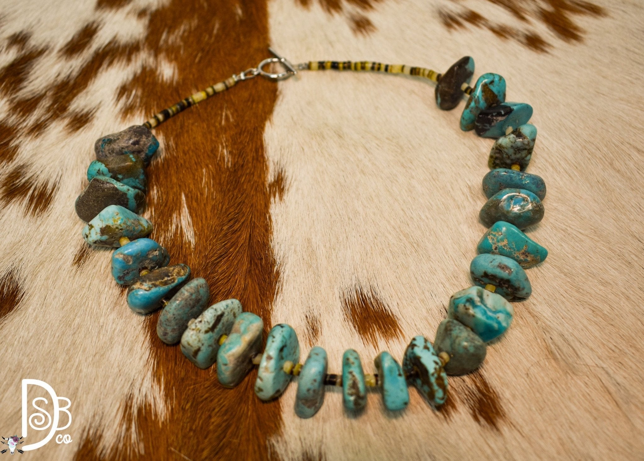 Authentic Turquoise Nugget & Shell Necklace - Deadwood South Boutique & Company LLC