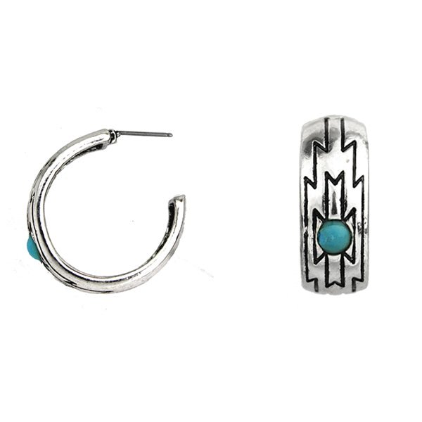 Aztec Fashion Hoop Earring - Deadwood South Boutique & Company LLC