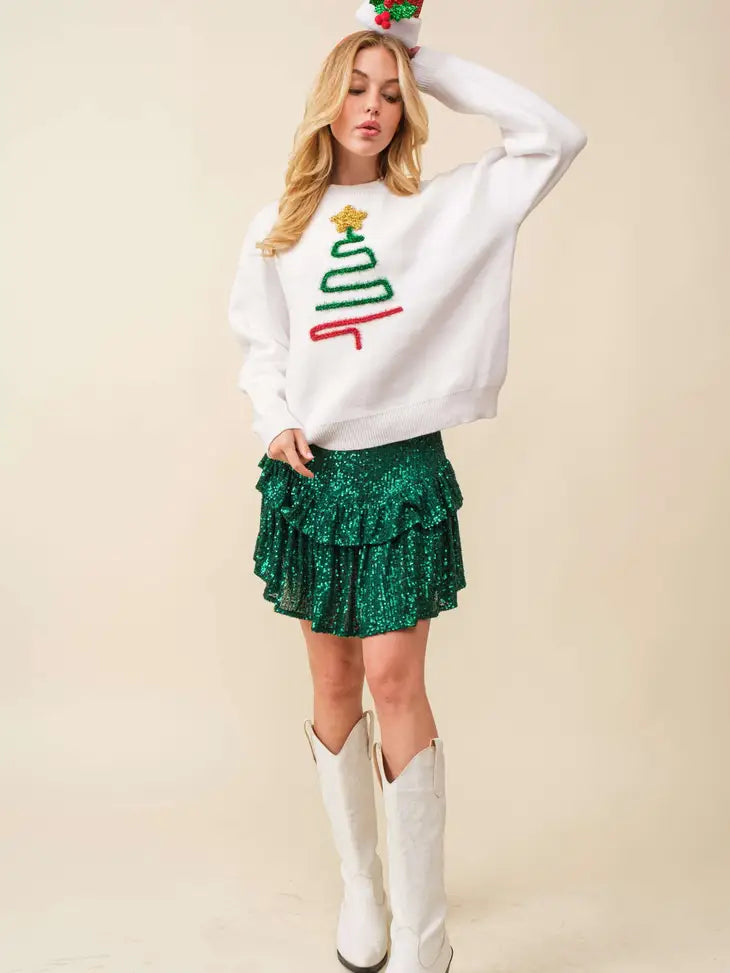 The Christmas Tree Sweater-Graphic Sweaters-Deadwood South Boutique & Company-Deadwood South Boutique, Women's Fashion Boutique in Henderson, TX