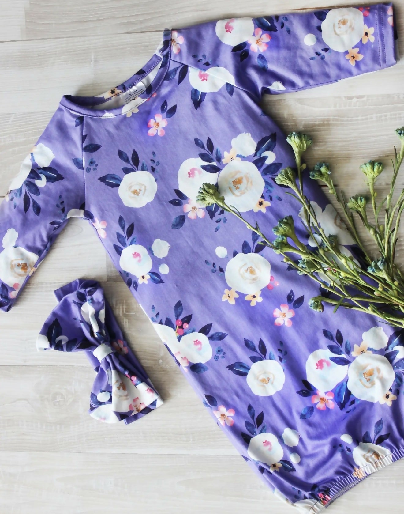 Baby Gowns w/matching Hat/Bow - Deadwood South Boutique & Company LLC