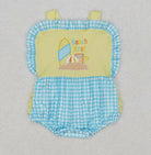Beach Blue Checkered Romper - Deadwood South Boutique & Company LLC