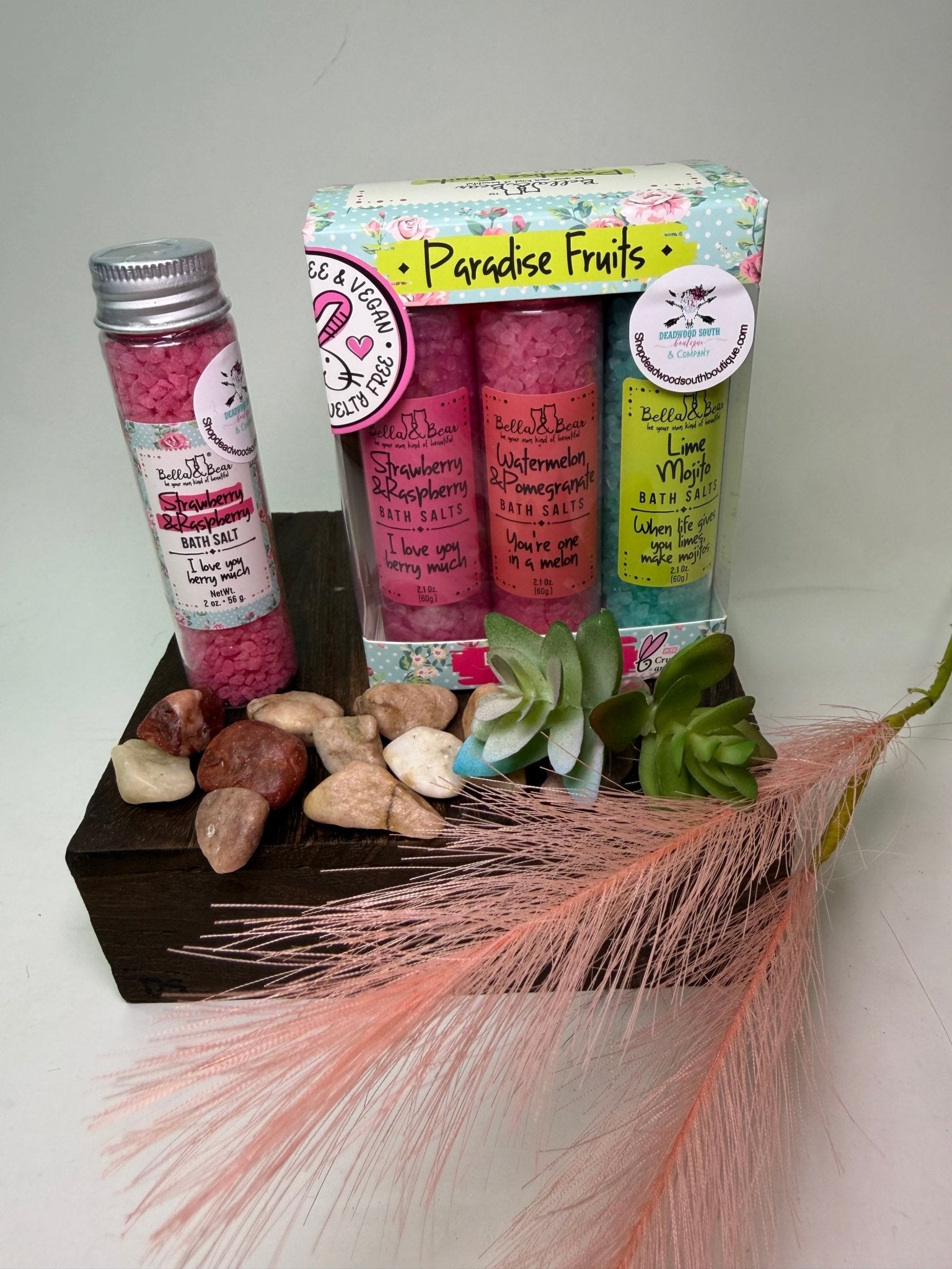 Bella & Bear Paradise Fruits Bath Salts Gift Set - Deadwood South Boutique & Company LLC