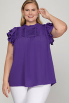Betsy Basic Ruffle Sleeve Top - Deadwood South Boutique & Company LLC