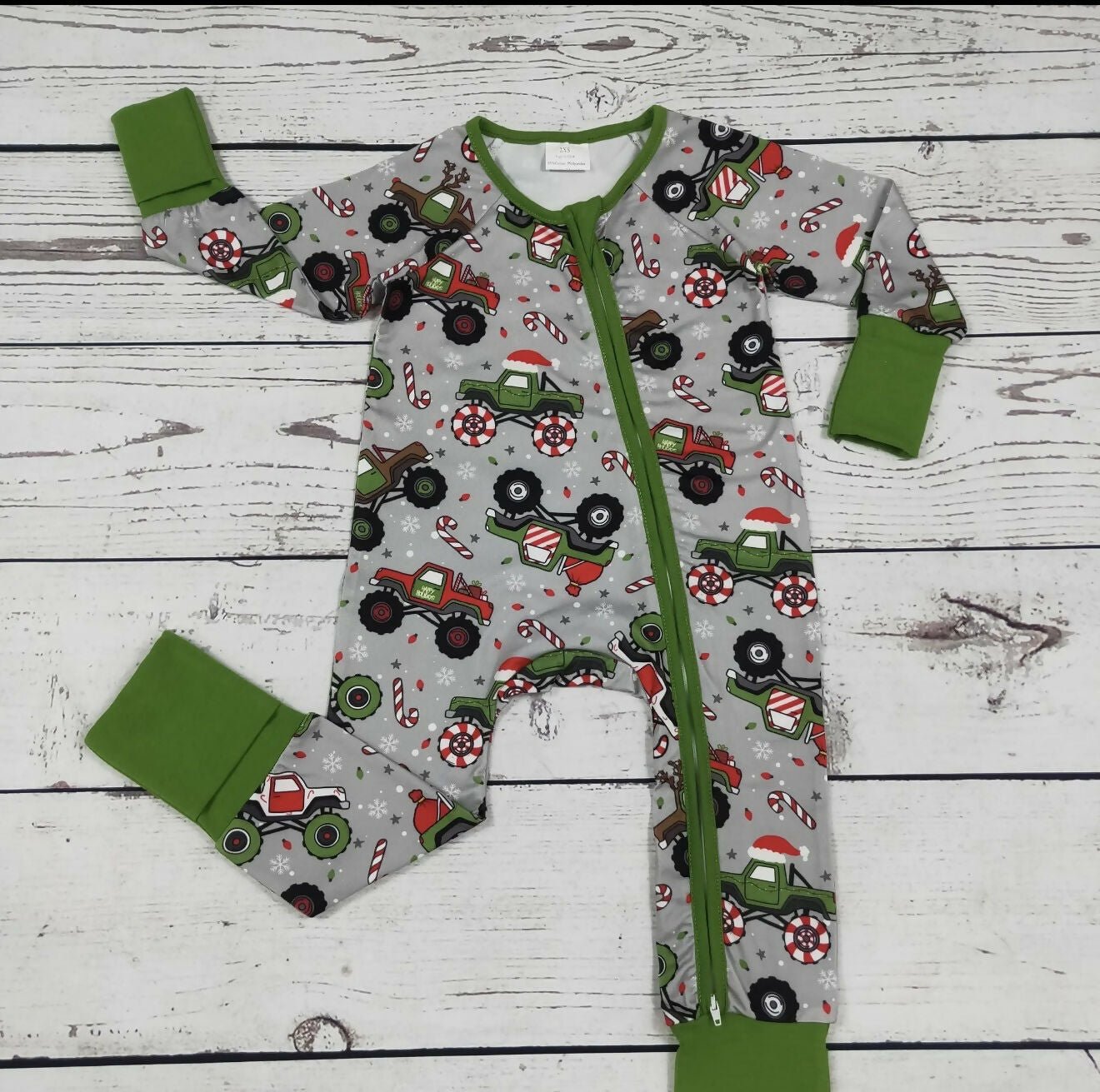 Big Truck Christmas Zipper Sleeper - Deadwood South Boutique & Company LLC