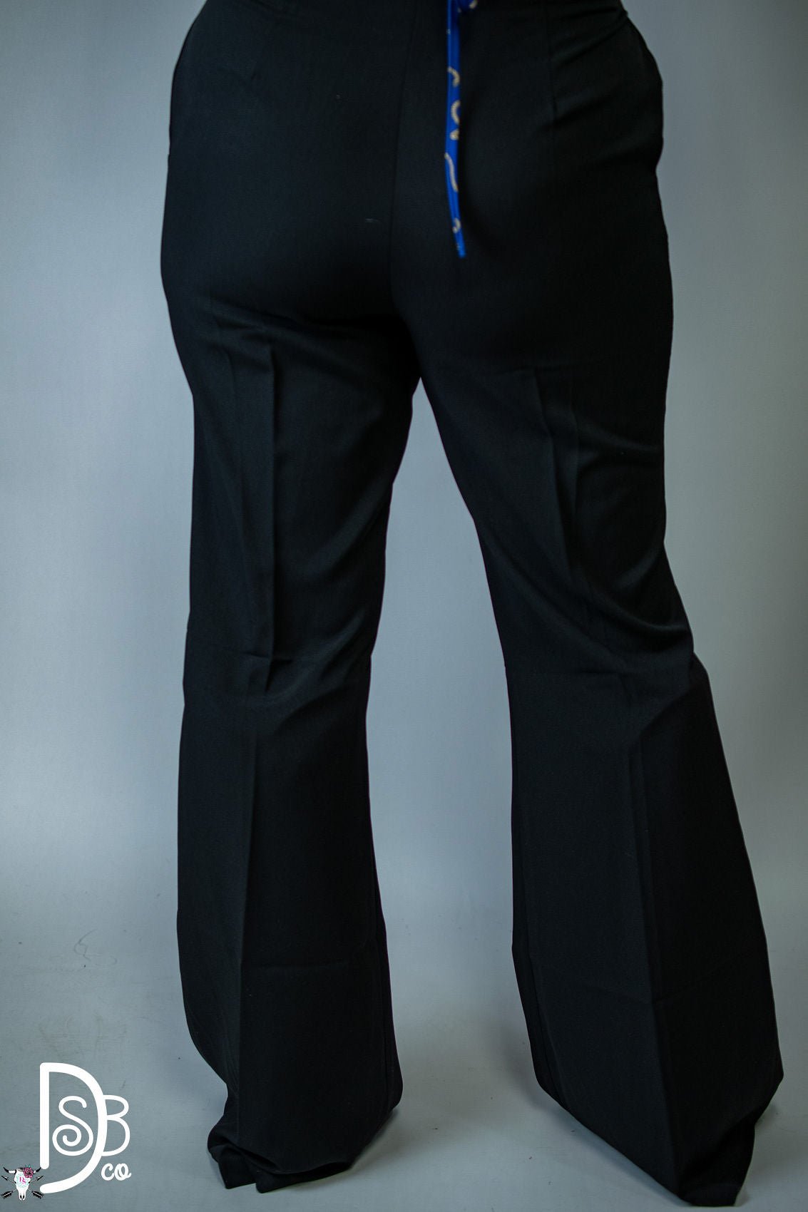 Black Trouser Pant with Gold Bit Belt - Deadwood South Boutique & Company LLC