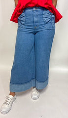 Blissful Bow Wide Leg Jeans - Deadwood South Boutique & Company LLC