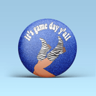 Blue Game Day Tailgate Buttons | Game Day Pins - Deadwood South Boutique & Company LLC