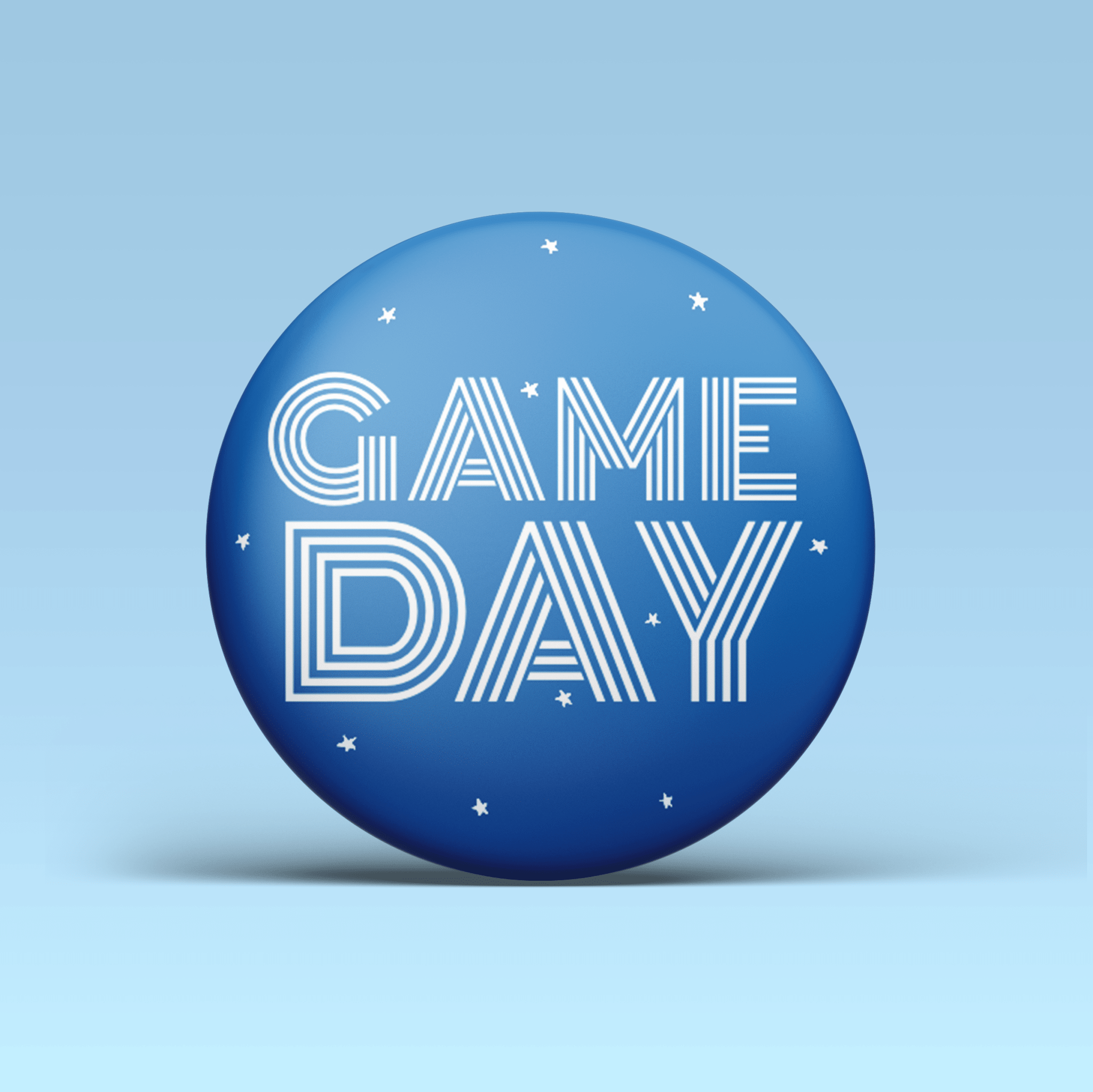Blue Game Day Tailgate Buttons | Game Day Pins - Deadwood South Boutique & Company LLC