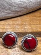 BoHo Sol Red Jasper Stud Earrings - Deadwood South Boutique & Company LLC