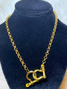 Bold Gold Bit Link Necklace - Deadwood South Boutique & Company LLC