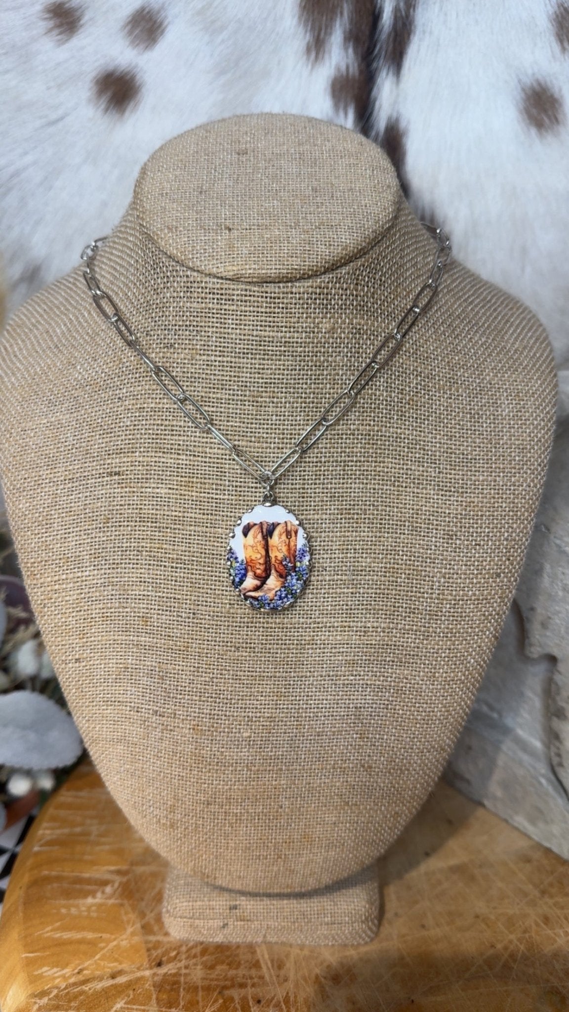 Boots & Bluebonnets Necklace - Deadwood South Boutique & Company LLC