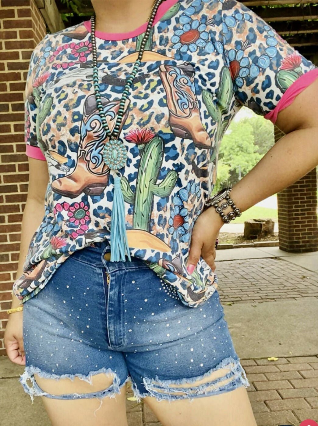 Boots & Cactus Jewels Top - Deadwood South Boutique & Company LLC