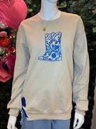 Bougie Blue Boot Crewneck Sweatshirt - Deadwood South Boutique & Company LLC