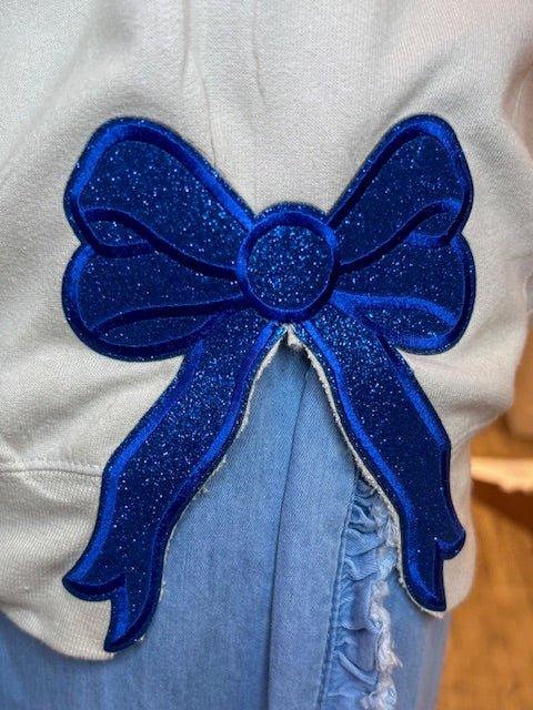 Bougie Blue Boot Crewneck Sweatshirt - Deadwood South Boutique & Company LLC