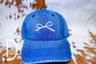 Bow Embroidered Denim Polo Cap - Deadwood South Boutique & Company LLC