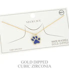 Game Day Gold Plated Paw Print Necklace-Jewelry-Deadwood South Boutique & Company LLC-Deadwood South Boutique, Women's Fashion Boutique in Henderson, TX