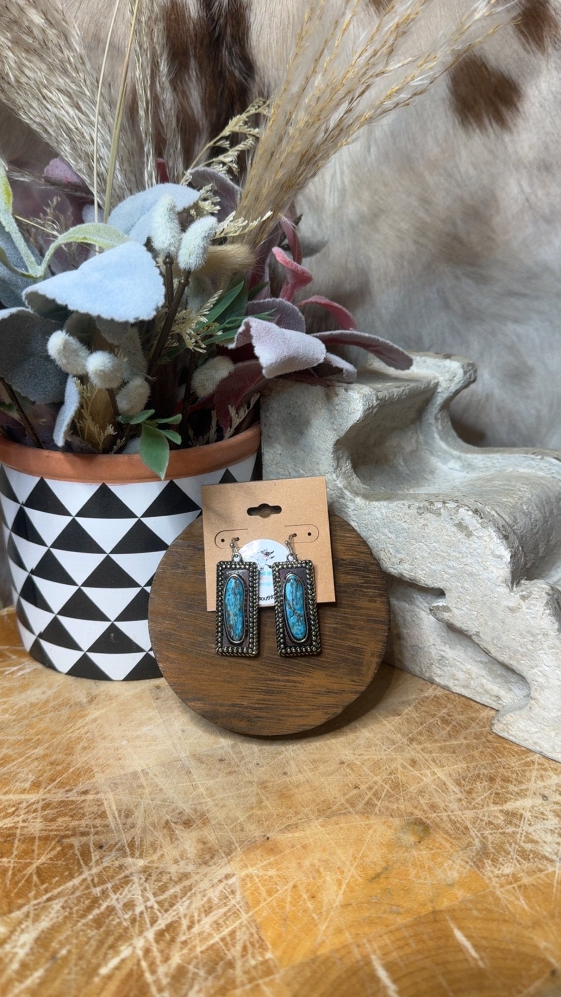 Cadie Concho Fashion EArrings - Deadwood South Boutique & Company LLC