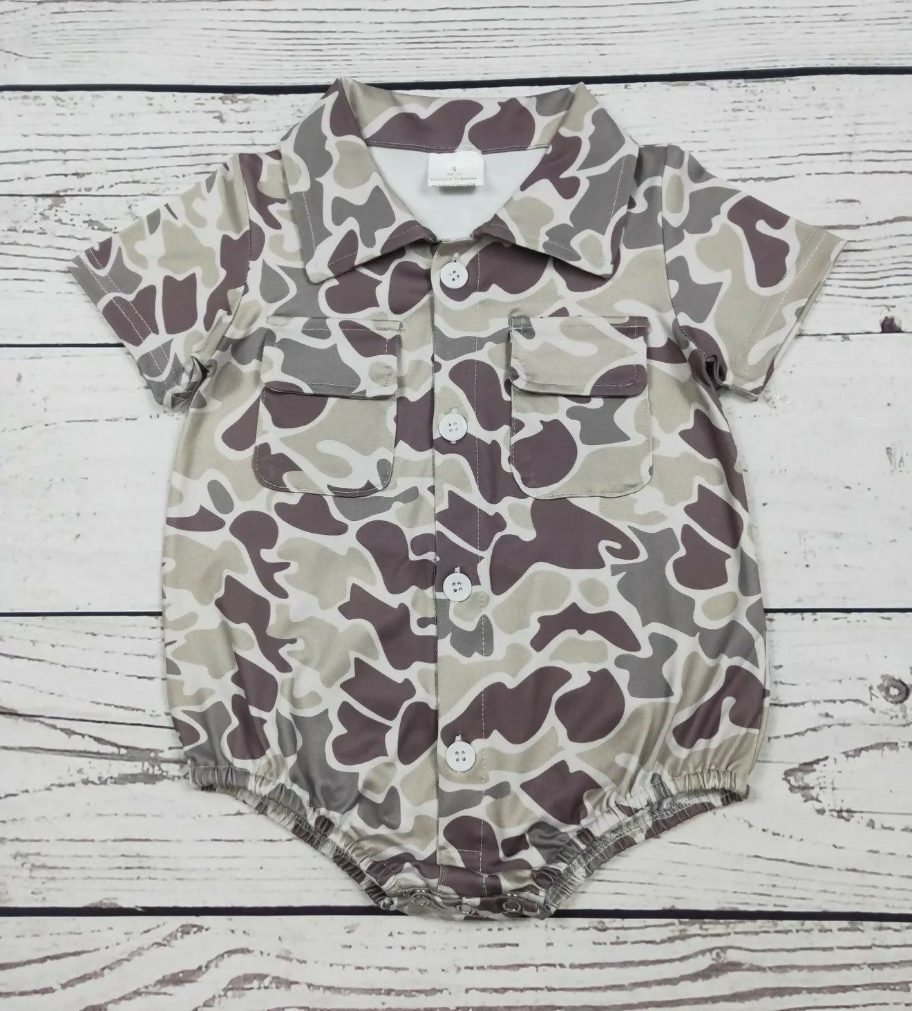 Camouflage Baby Bubble w/pocket - Deadwood South Boutique & Company LLC