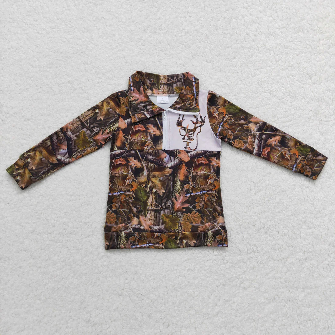 Camo Zip Up Pullover-childrens-Deadwood South Boutique & Company LLC-Deadwood South Boutique, Women's Fashion Boutique in Henderson, TX